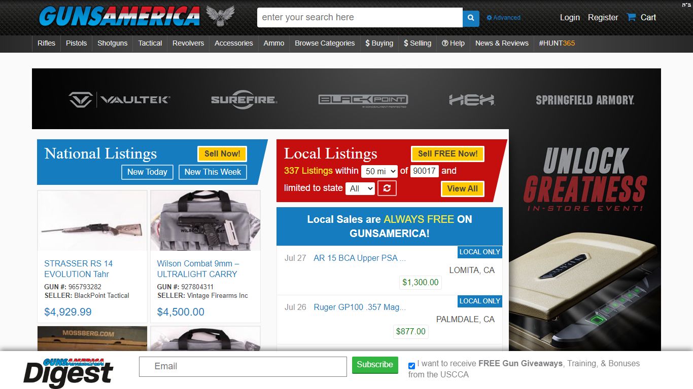GunsAmerica - Buy Guns and Sell Guns Online